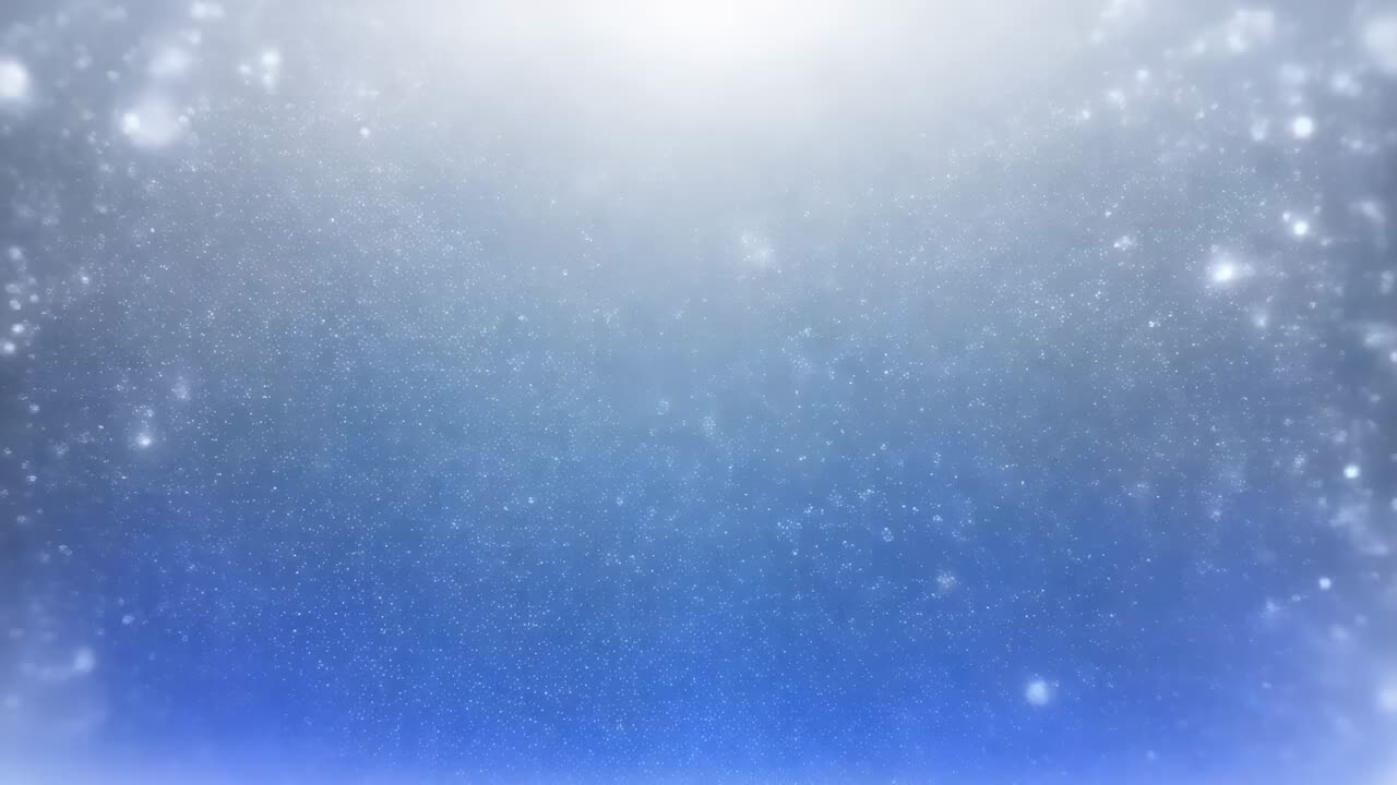 Glowing overhead light lighting bubbles, specks and bokeh densifying in deep water, forming shimmer