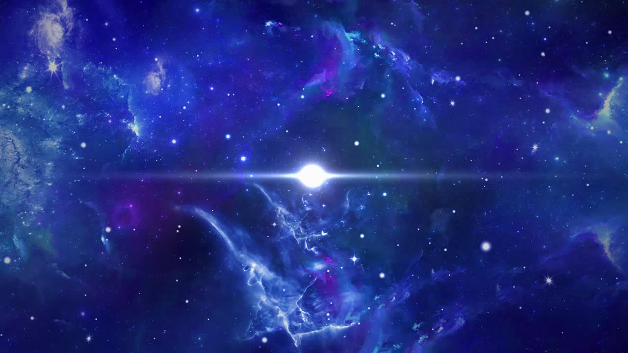 4K 3D Blue nature dark galaxy view star lines timelapse night sky stars light loop background.