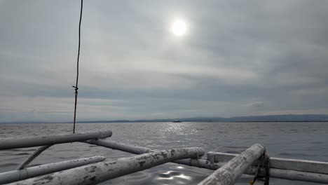 boat sailing alone in sea