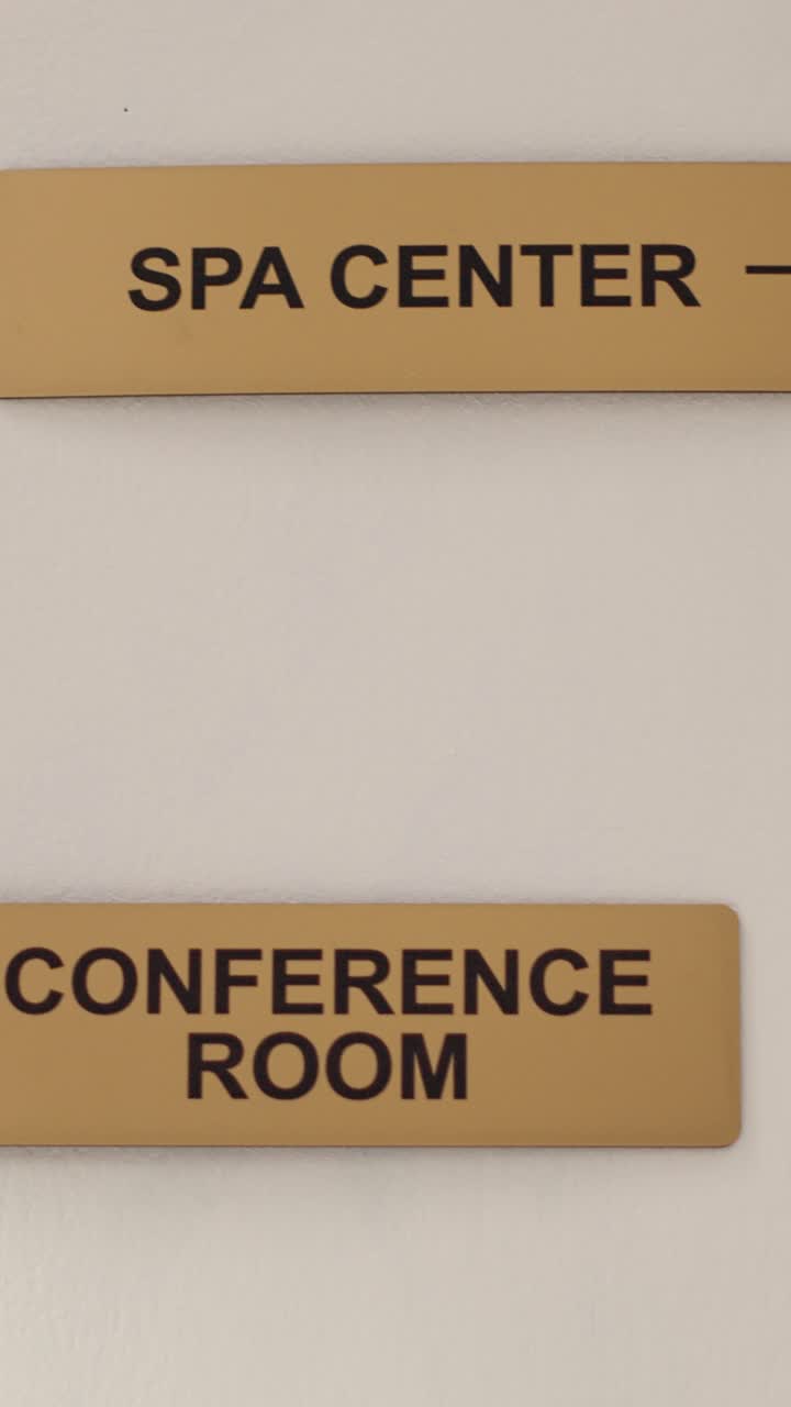 Conference Room and Spa Center Signage