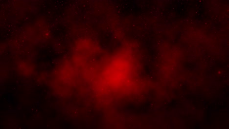 animación digital del cielo nocturno nublado rojo con estrellas relucientes