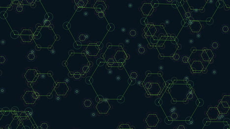patrón hexagonal simétrico de círculos conectados