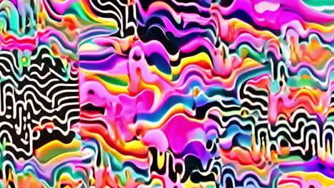 colorful abstract patterns with wavy lines and vibrant hues animation