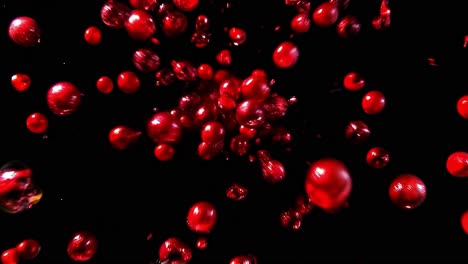 red balls exploding