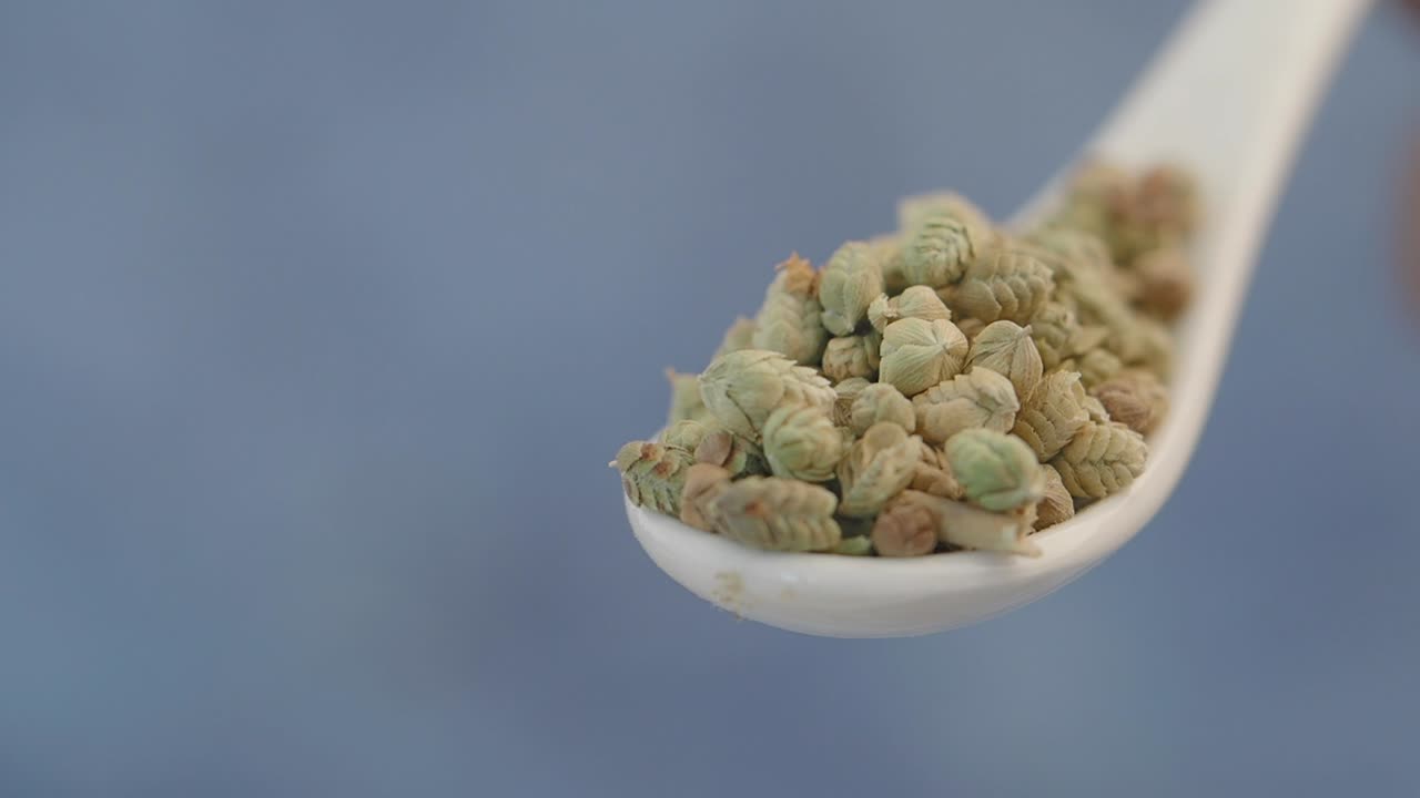 Dried Herbs in a Spoon