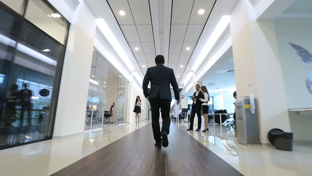 Incredible Joy Of Businessman. Happy manager in modern office