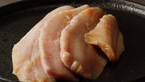 smoked fish fillets on a plate