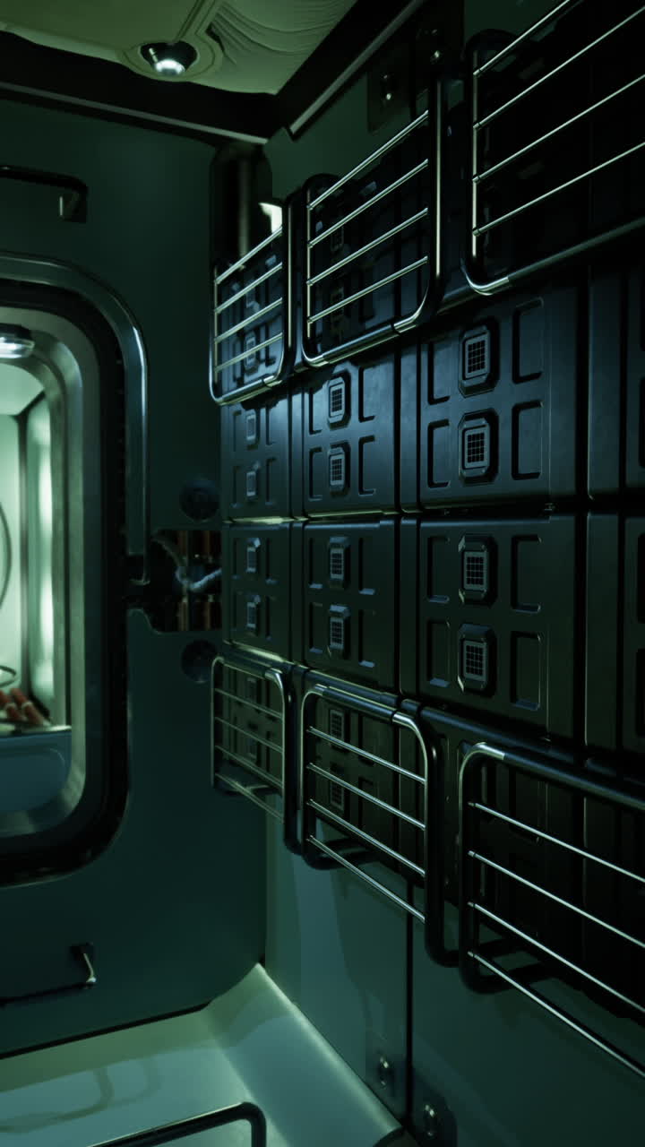 Interno di un'astronave futuristica