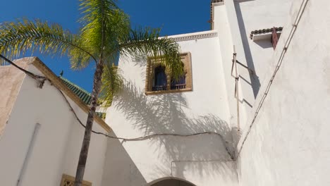 Traditional-architecture-in-Rabat's-Medina,-juxtaposed-with-coastal-serenity