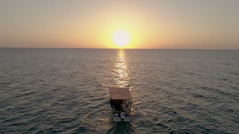 sunset boat ride golden hour on the