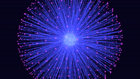 mesmerizing 3d blue line pattern in circular formation