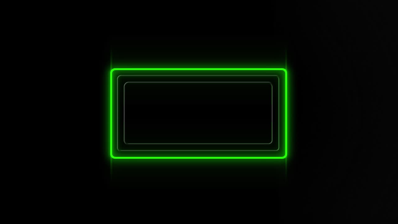 marco rectangular de neón