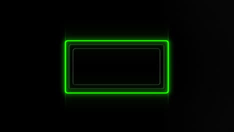 marco rectangular de neón
