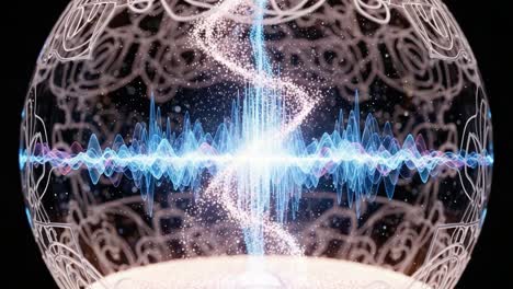 exploring the mysteries of energy: a captivating visual journey through sound waves and electric currents in a dynamic plasma sphere