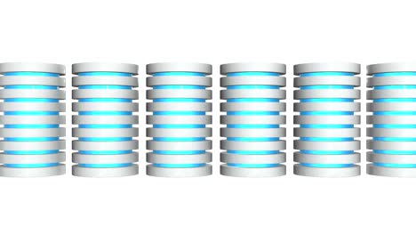 disco duro de servidor futurista y bloque de base de datos o célula de batería. alojamiento web o concepto de computación en la nube.