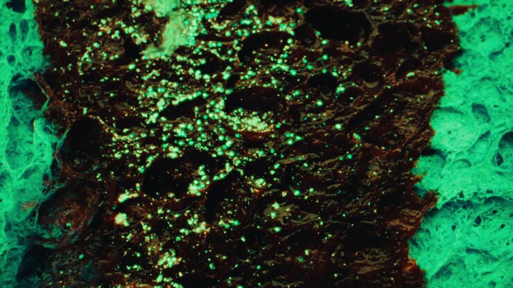 Abstract Close-Up of Textured Surface with Glitter