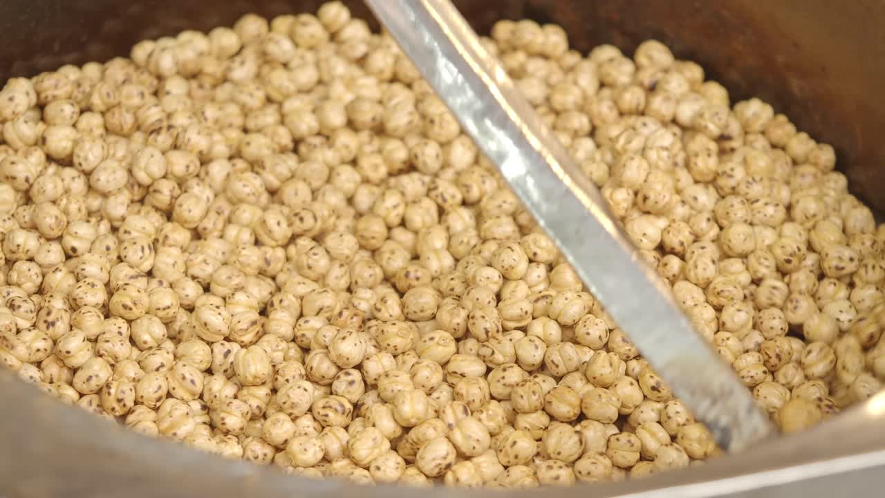 Roasted Chickpeas Being Prepared