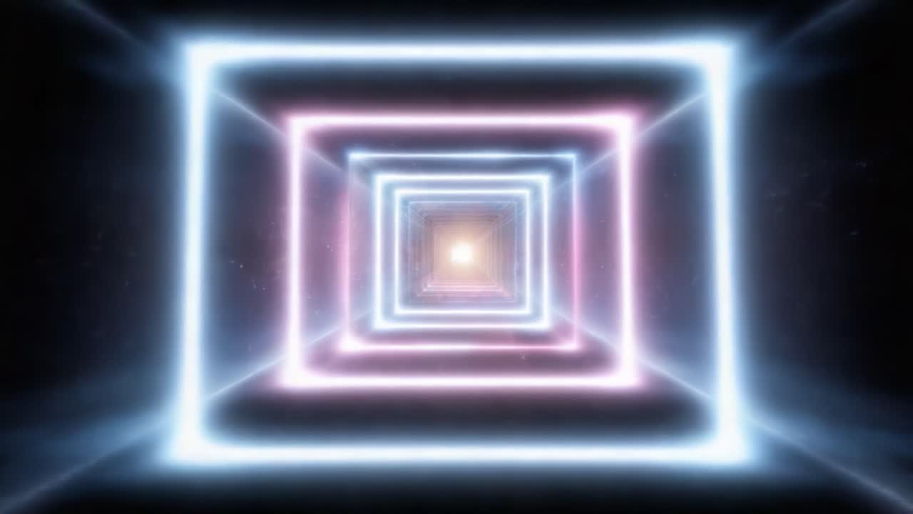 A Stunning Visual Journey Through a Cosmic Tunnel of Light and Stars, Showcasing the Infinite Depths of the Universe in Ethereal Glows and Radiant Patterns