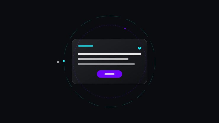 Animated User Interface Notification Card with Pulsing Elements
