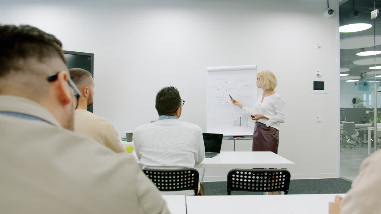 presentación de negocios en la sala de reuniones