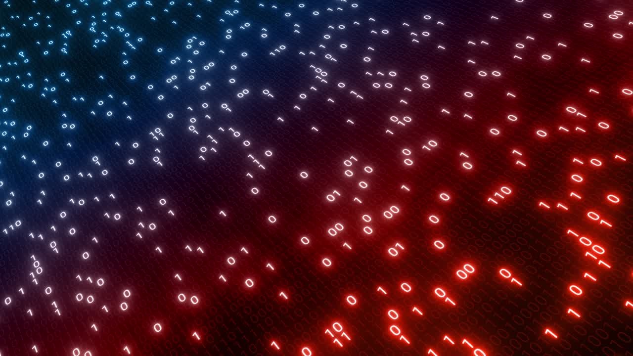 hacking código binario digital matriz 01 bucle de fondo. hacker, web oscura, matriz, código de datos digitales en el concepto de tecnología de seguridad de seguridad.