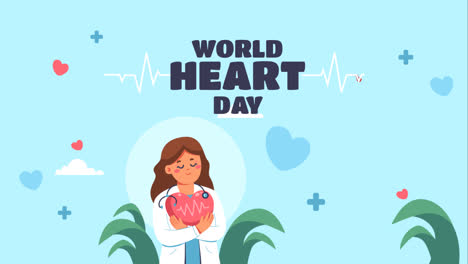 An-animation-of-a-Flat-horizontal-banner-template-for-world-heart-day-awareness