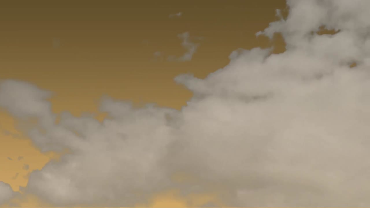 움직이는 구름으로 가득 찬 하늘의 애니메이션