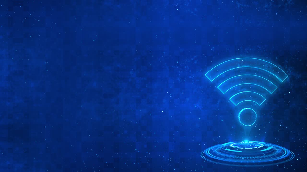 Wireless networking digital futuristic technology innovation concept hotspot symbol on digital wifi
