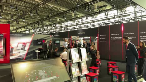 people get informed at the rittal exhibition stand at the sps expo in nuremberg germany