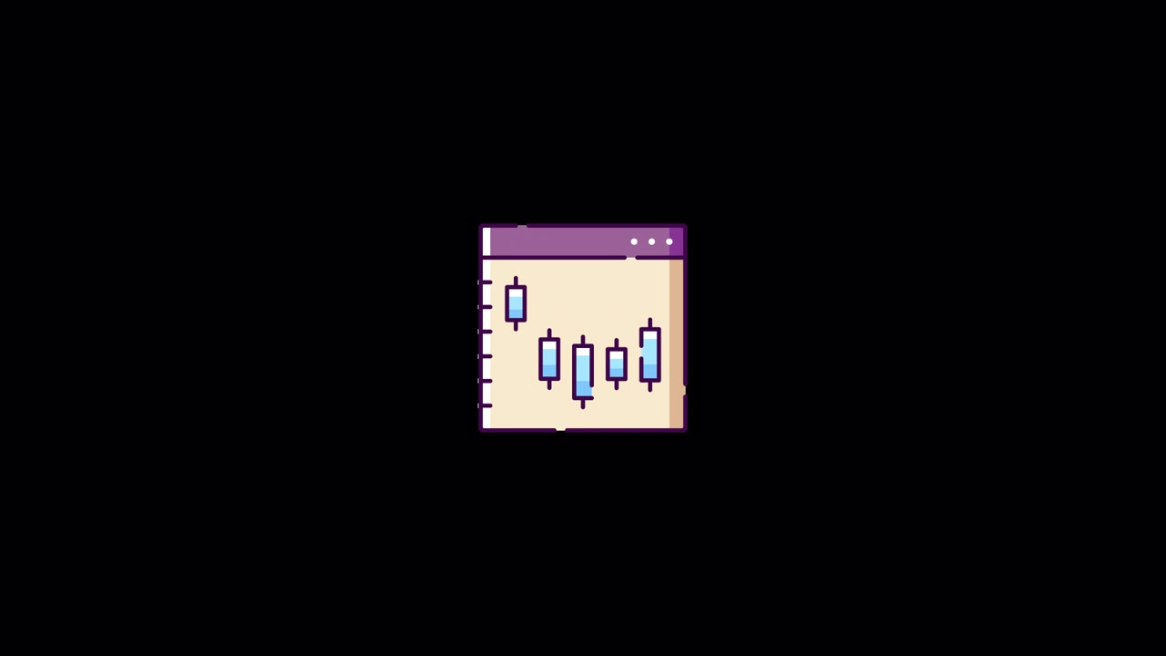 Candlestick chart Icon Animation Alpha
