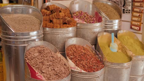 spices and herbs at a market