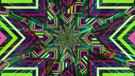 animación de formas multicolores de caleidoscopio que se mueven en movimiento hipnótico