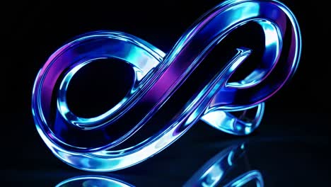 infinity symbol - glowing 3d design