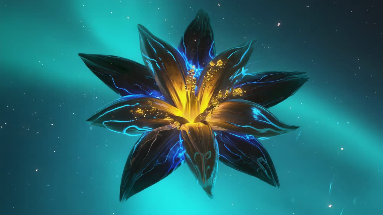 Glowing Abstract Flower