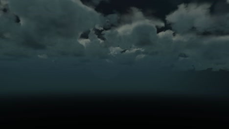 animación de nubes que se mueven en el cielo por la noche