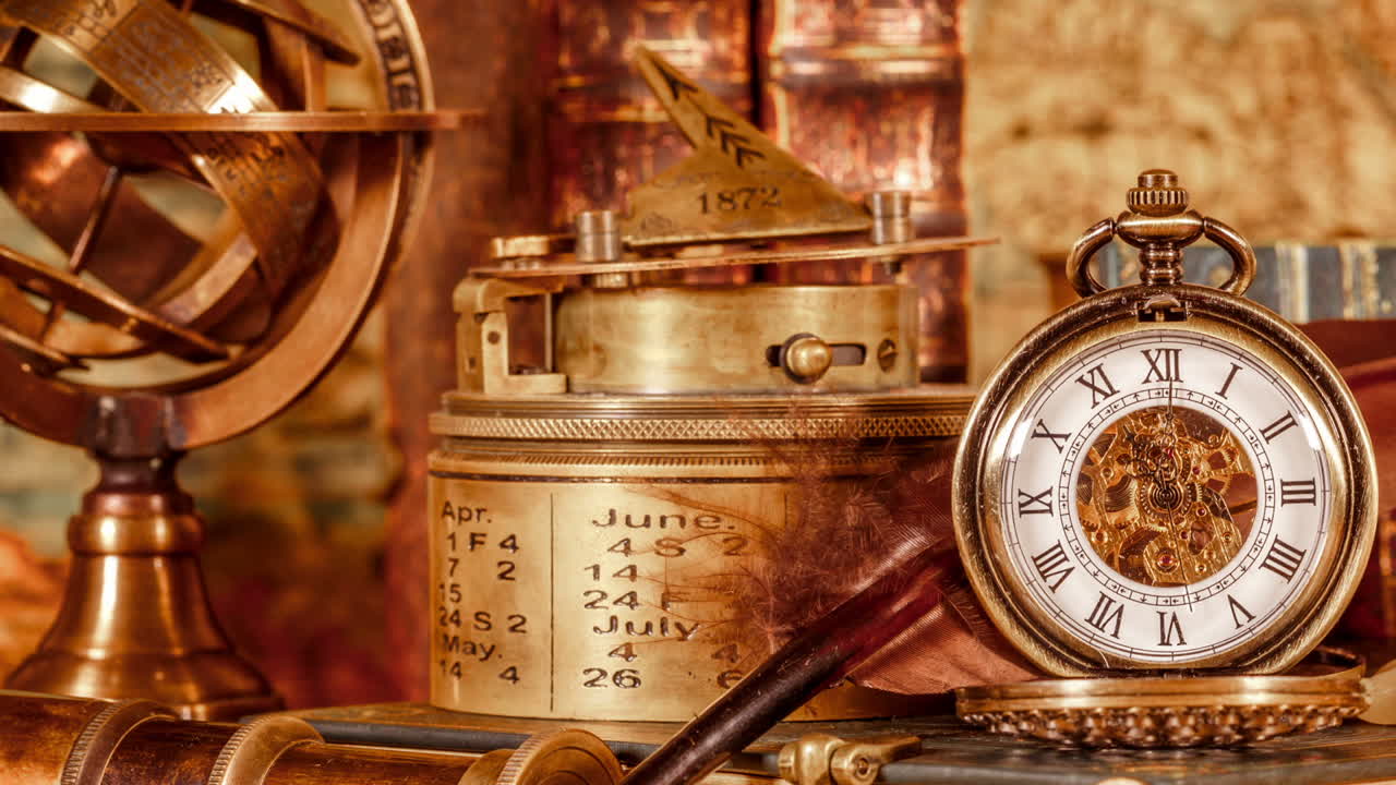 고대 세계 지도 에 있는 빈티지 확대 유리