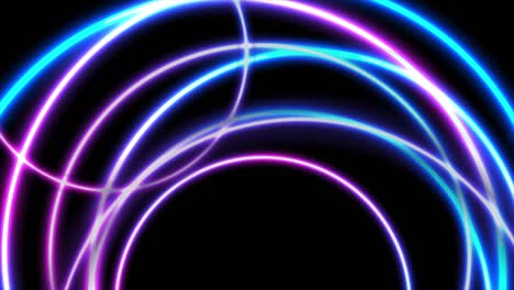 blue purple neon glowing circles abstract motion background