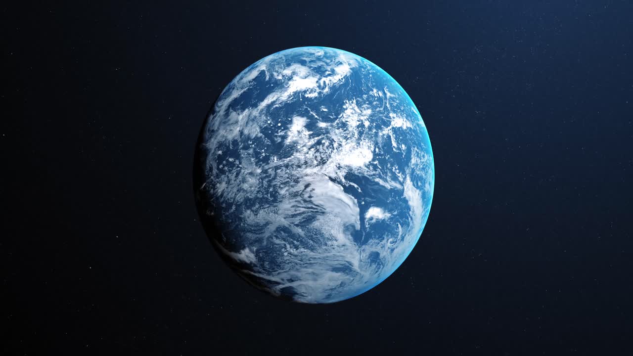 animación de la tierra en el espacio 4k