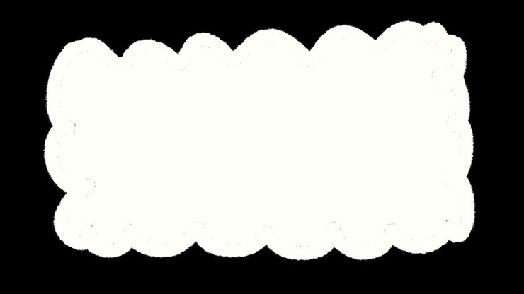 Animated Hand-Drawn White Scribble Frame on Black Background