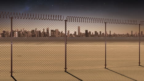 conceptual borders animation for modern city