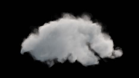 beautiful cloud morphing, seamless loop, against black, 4k