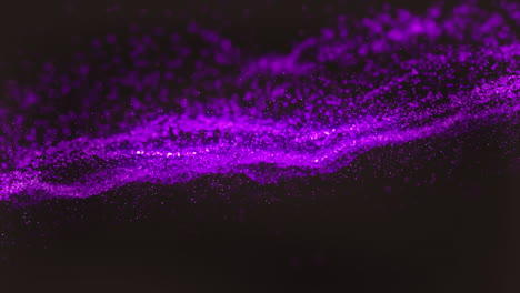 animation of purple wave of spots on black background