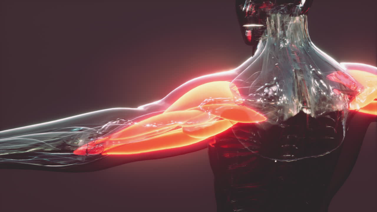 인간 근육 시스템 해부학 인포그래픽