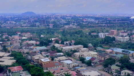 abuja, nigeria distrito de la ciudad central - panorama aéreo