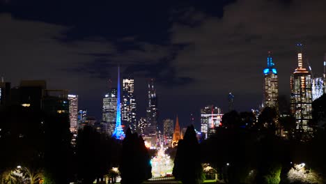 Melbourne-Paranoma-Skyline-Zeitraffer-Bei-Nacht-Melbourne-City-Zeitraffer-Bei-Nacht