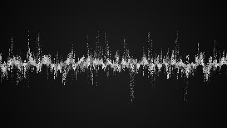 abstract white audio wave on black background