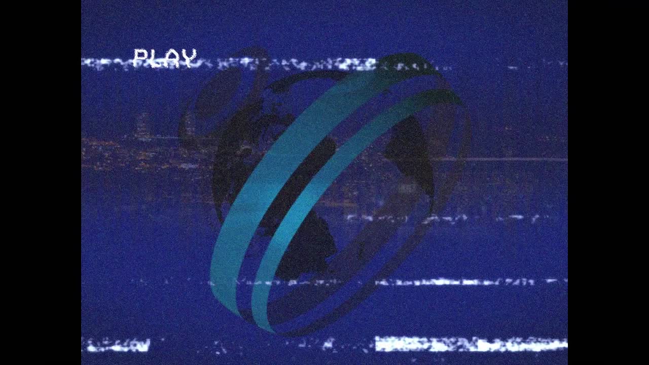 데이터 처리와 함께 지구를 회전시키는 화면에 디지털 인터페이스의 애니메이션