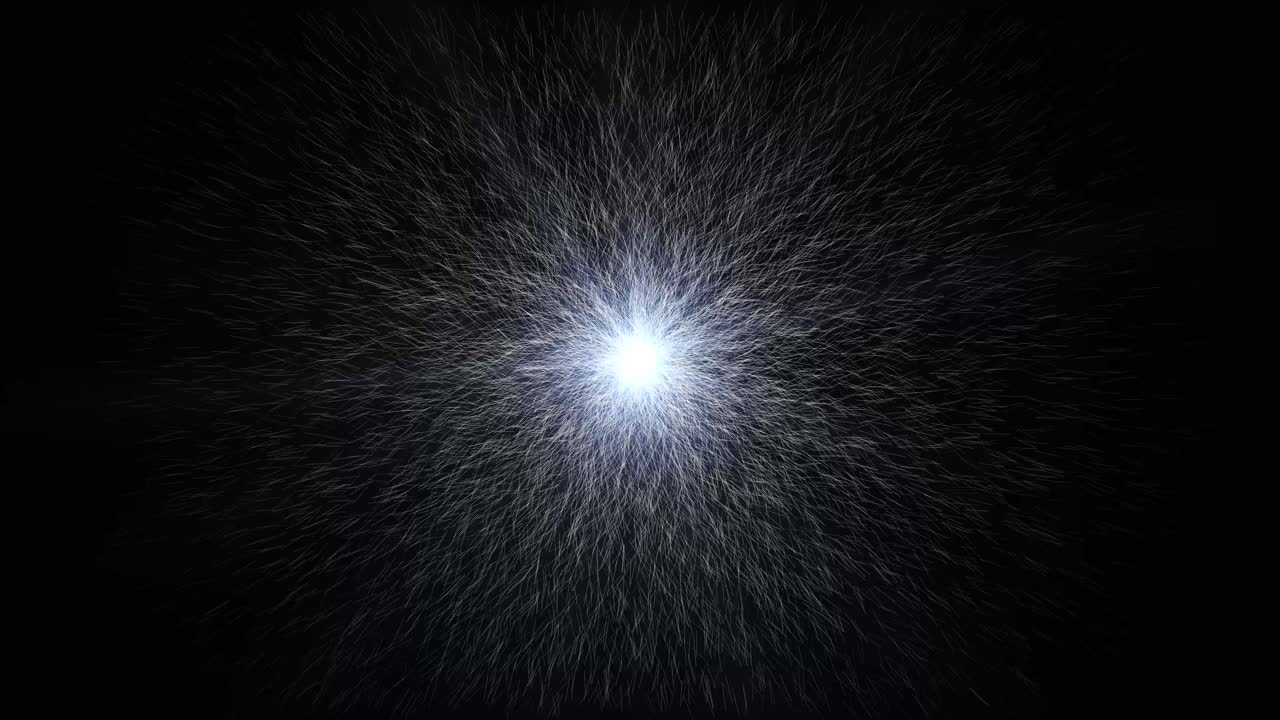 검은 배경에 4k 애니메이션된 소용돌이 입자