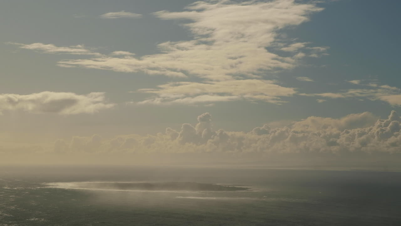 High angle view of historic Robben Island in Cape Town, South Africa
