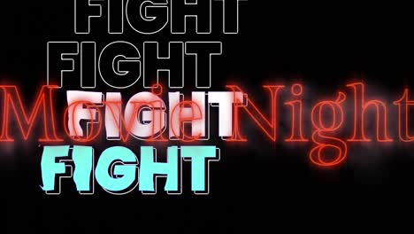 animation of movie night text over fight texts